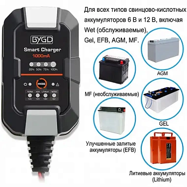 F1000 — автоматическое зарядное устройство 1A
